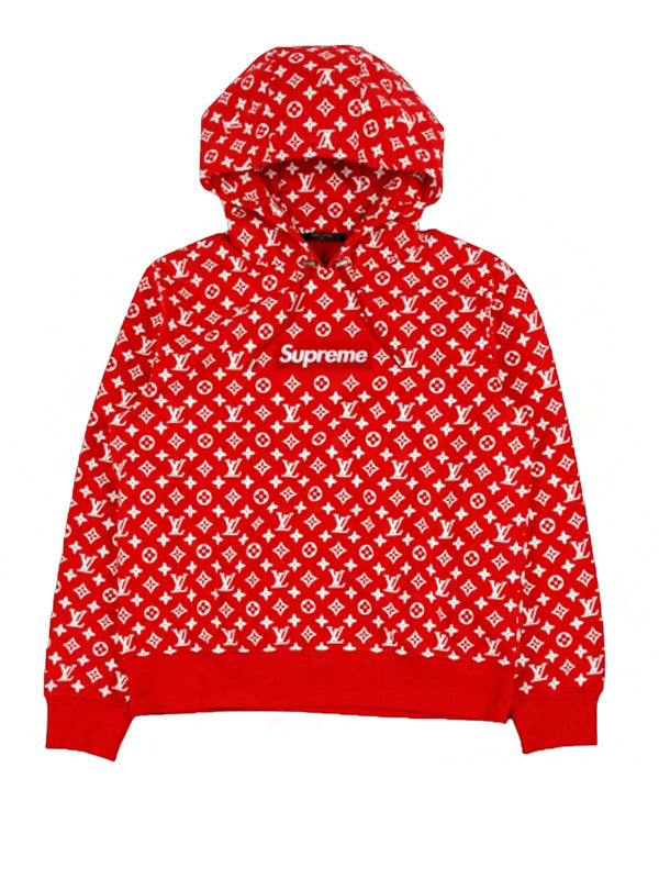 Supreme x Louis Vuitton Box Logo Hooded Sweatshirt Red