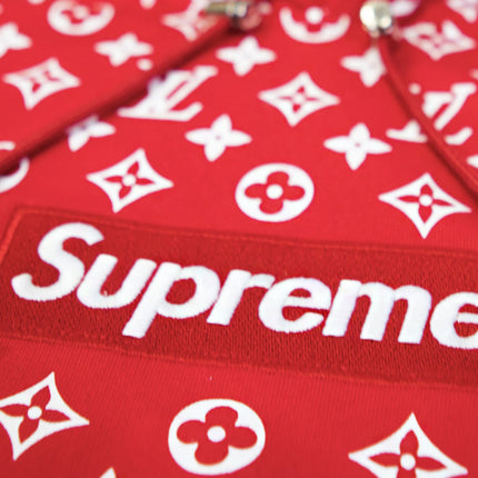 Supreme x Louis Vuitton Box Logo Hooded Sweatshirt Red