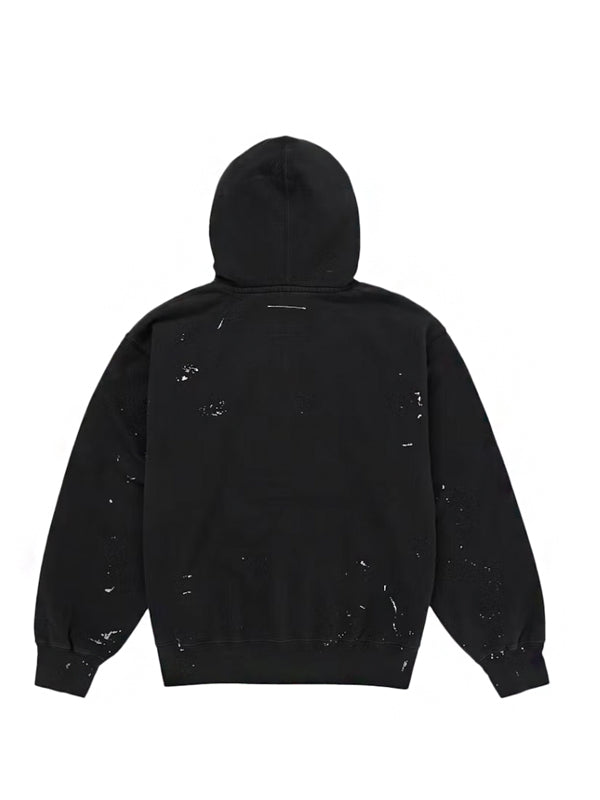 Supreme MM6 Maison Margiela Box Logo Zip Up Hooded Sweatshirt Black
