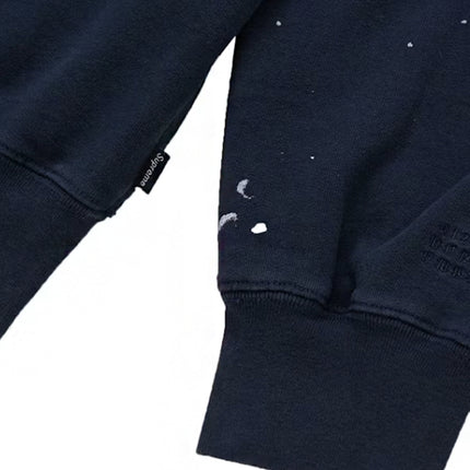 Supreme MM6 Maison Margiela Box Logo Zip Up Hooded Sweatshirt Navy