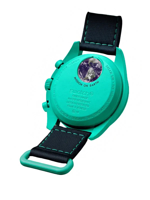Swatch x Omega Relógio Bioceramic Moonswatch Mission On Earth Polar Lights