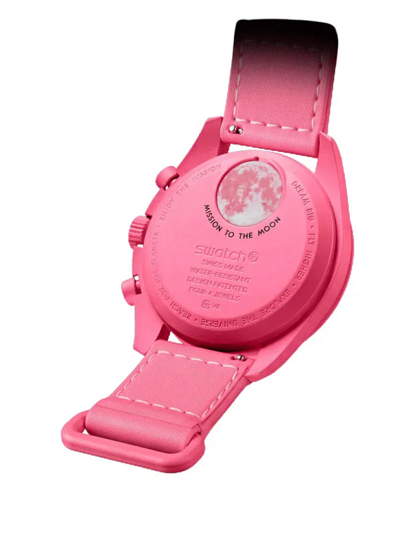 Swatch x Omega Relógio Bioceramic Moonswatch Mission To The Pink Moonphase