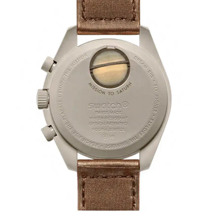 Swatch x Omega Relógio Bioceramic Moonswatch Mission to Saturn