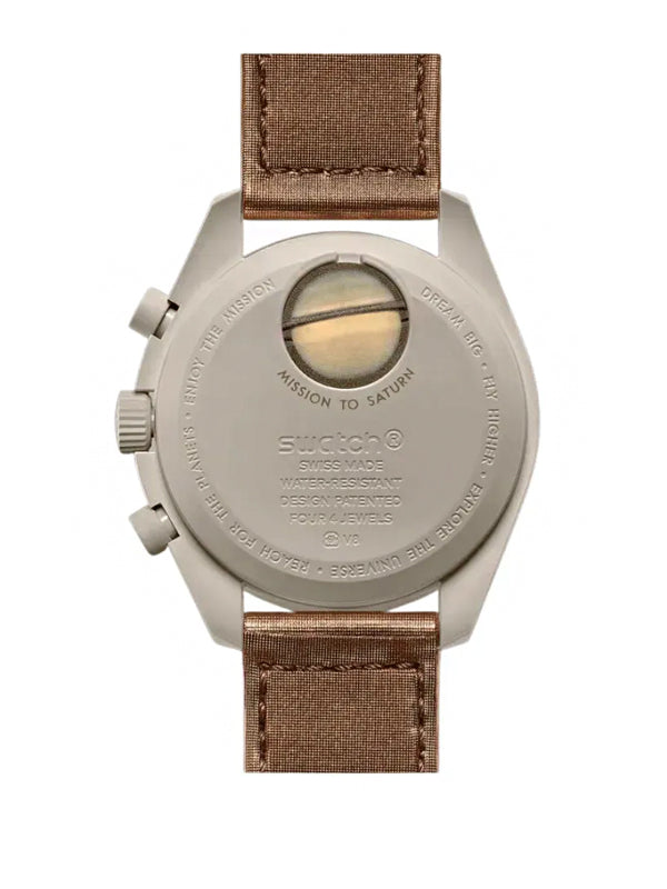 Swatch x Omega Relógio Bioceramic Moonswatch Mission to Saturn