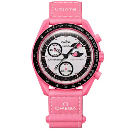 Swatch x Omega Relógio Bioceramic Moonswatch Mission To The Pink Moonphase