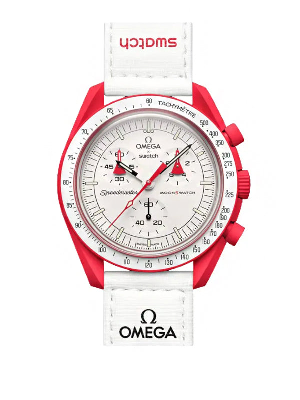 Swatch x Omega Relógio Bioceramic Moonswatch Mission to Mars