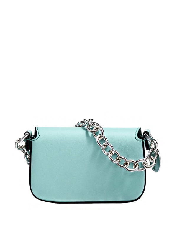Tiffany x FENDI Nano Baguette in Tiffany Blue Leather with Sterling Silver