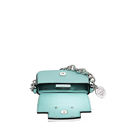 Tiffany x FENDI Nano Baguette in Tiffany Blue Leather with Sterling Silver