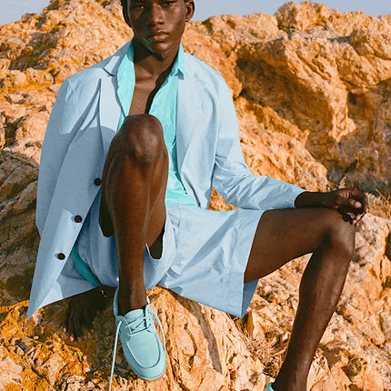 Timberland 3-Eye Classic Lug Boat Shoe Jacquemus Aqua Nubuck
