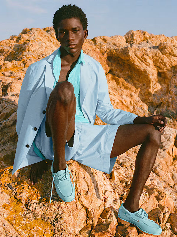Timberland 3-Eye Classic Lug Boat Shoe Jacquemus Aqua Nubuck