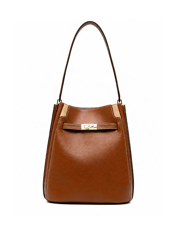 Tory Burch Bolsa bucket Lee Radziwill de couro