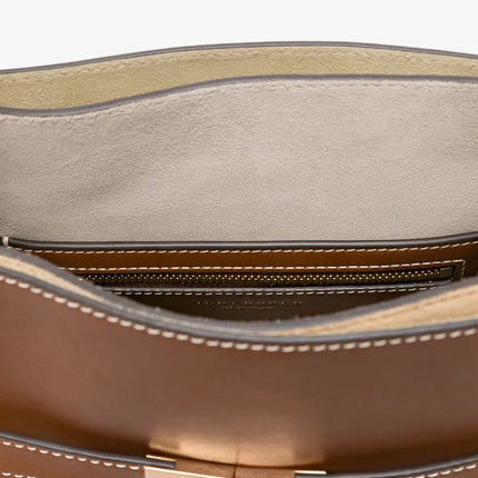 Tory Burch Bolsa bucket Lee Radziwill de couro
