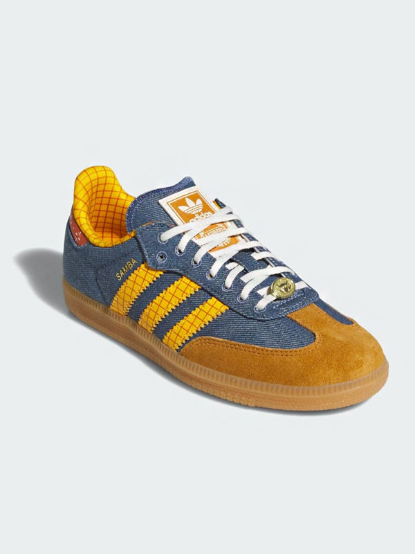 Toy Story x adidas Samba OG Woody Blue Tan Yellow