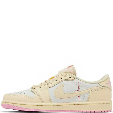 Travis Scott x Air Jordan 1 Low Sail Tropical Pink Shy Pink Muslin
