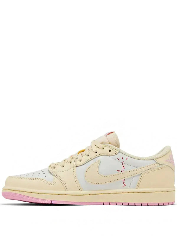 Travis Scott x Air Jordan 1 Low Sail Tropical Pink Shy Pink Muslin