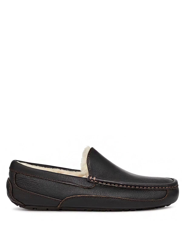 UGG Ascot Leather Slipper Dark Spice