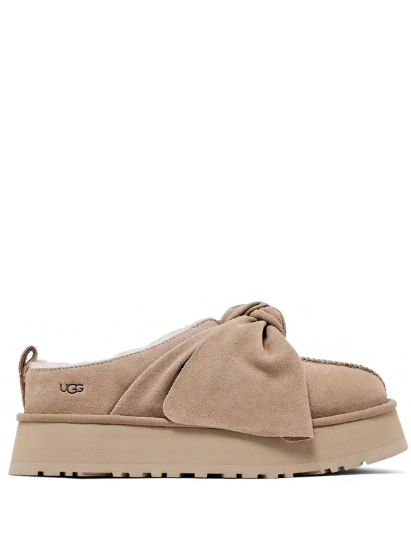 UGG Platform Slip-On Bow Slipper Sand