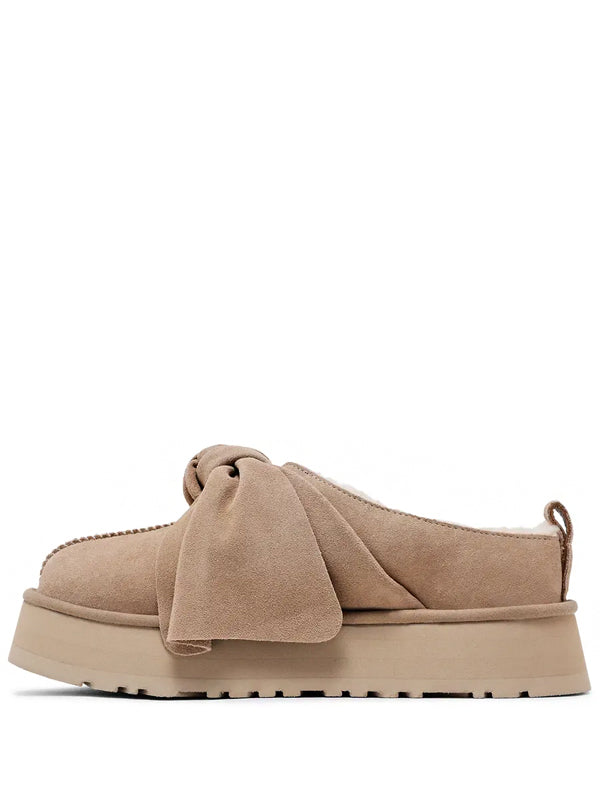UGG Platform Slip-On Bow Slipper Sand