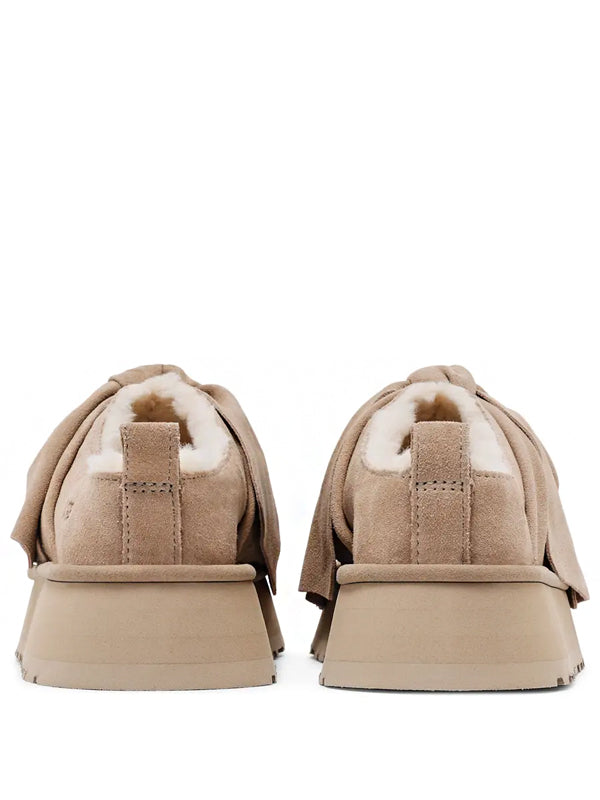UGG Platform Slip-On Bow Slipper Sand