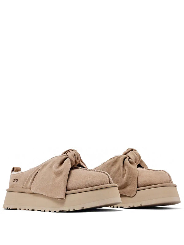 UGG Platform Slip-On Bow Slipper Sand