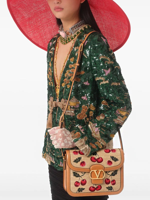 Valentino Garavani Bolsa de ombro com motivo 9to5 Cherryfic
