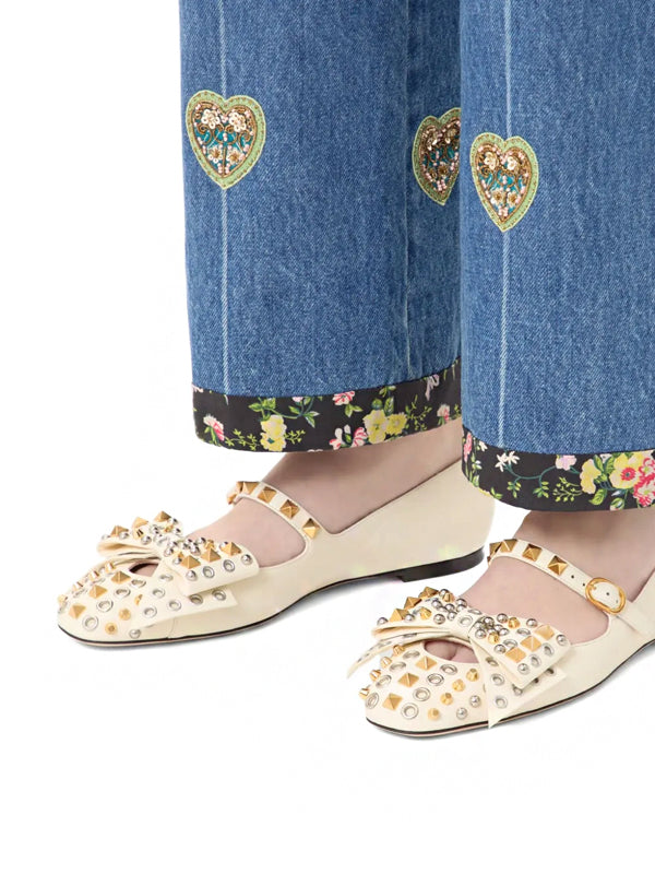 Valentino Garavani Sapatilha Bowow com Tachas