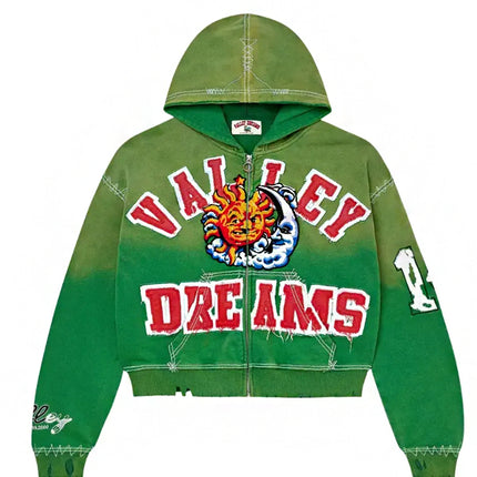 Valley Lives Forever Sunny Zip Up Green