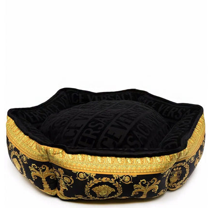 Versace Baroque-print dog bed