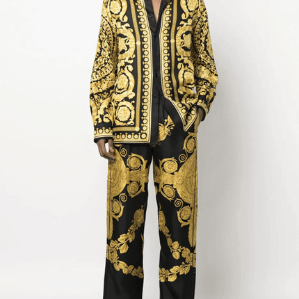 Versace Calça Seda Barroca