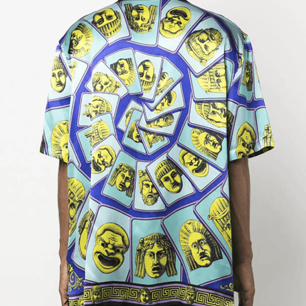 Versace Camisa Maschera Blue