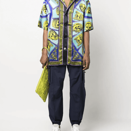 Versace Camisa Maschera Blue