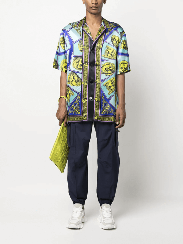 Versace Camisa Maschera Blue