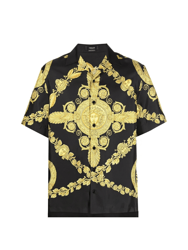 Versace Camisa Seda Grega