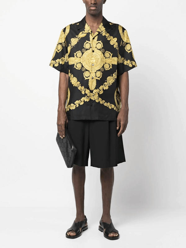 Versace Camisa Seda Grega