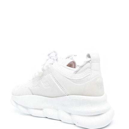 Versace Chain Reaction White Mesh Rubber Suede