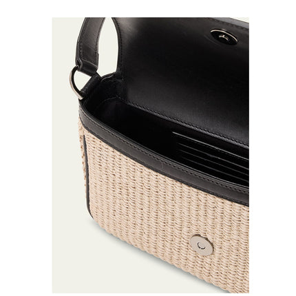 Versace Mini Embroidered Bag Natural/Black/Ruthenium