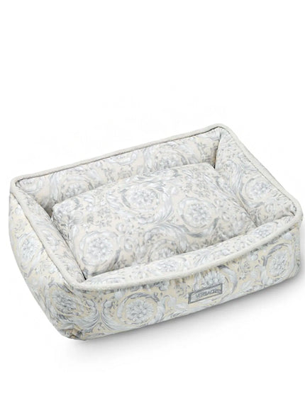 Versace logo-patch pet bed