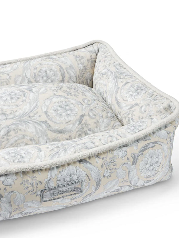 Versace logo-patch pet bed