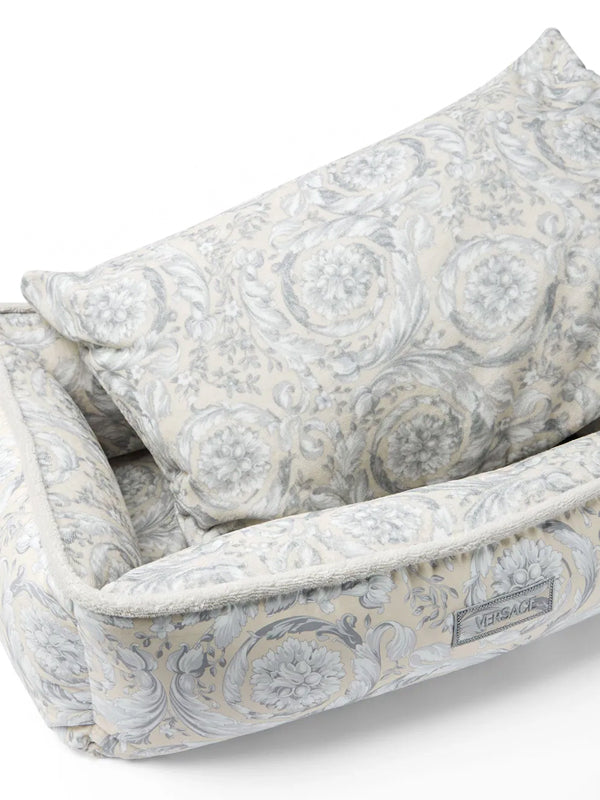 Versace logo-patch pet bed