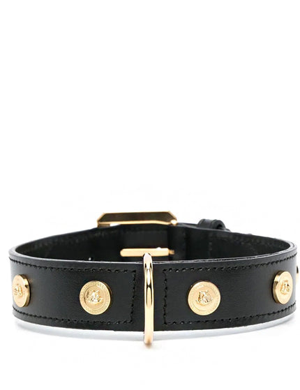 Versace studded leather pet collar