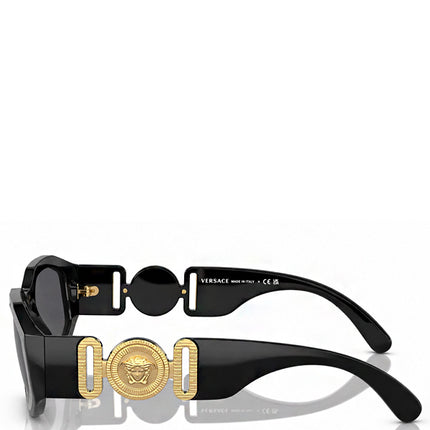 Versace Irregular Biggie Sunglasses Black/Black