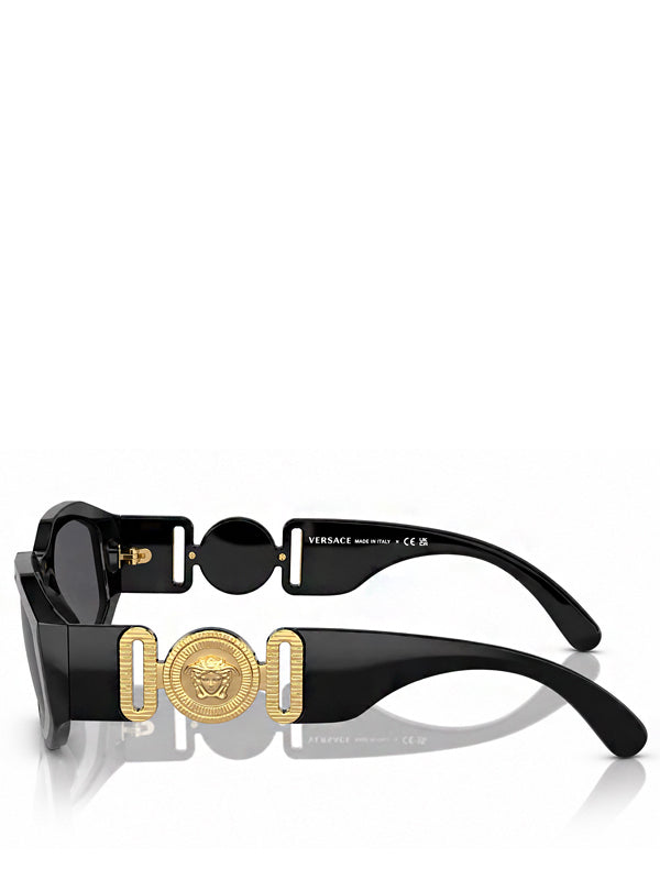 Versace Irregular Biggie Sunglasses Black/Black