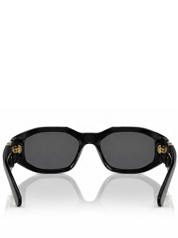 Versace Irregular Biggie Sunglasses Black/Black
