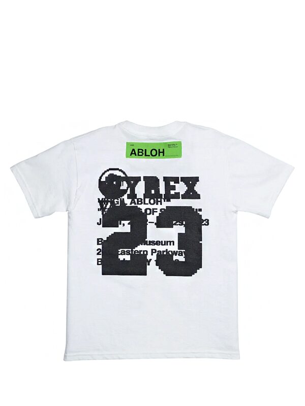 Virgil Abloh Brooklyn Museum Youth FOS CAT Pyrex T-shirt White