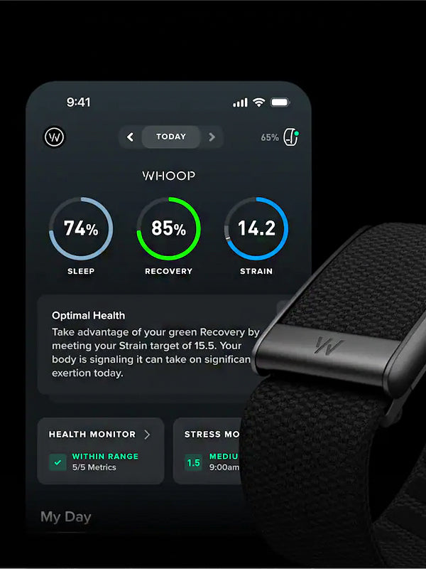 WHOOP - 5.0 Peak - Monitor de Saúde e Fitness - Assinatura de 12 Meses - Obsidian - (2025)