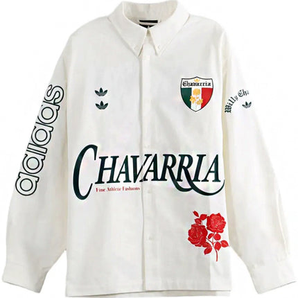 Willy Chavarria x adidas Camisa Button Up Off White