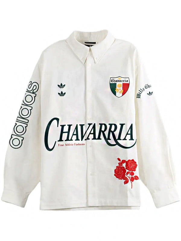 Willy Chavarria x adidas Camisa Button Up Off White