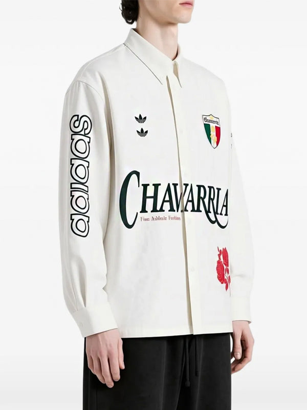 Willy Chavarria x adidas Camisa Button Up Off White