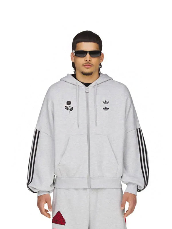 Willy Chavarria x adidas Moletom Full Zig Grey