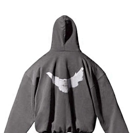 YEEZY GAP ENGINEERED BY BALENCIAGA Dove Cotton-blend Shrunken Hoodie - Grey